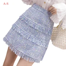 ^^Best Offers 2019Temperament Small Fragrance Tweed Tassel Skirts Womens Autumn Winter Mid Waist Elegant A Line Ladies Sheath Mini Plaid Skirt ^^Best Offers 2019Temperament Small Fragrance Tweed Tassel Skirts Womens Autumn Winter Mid Waist Elegant A Line Ladies Sheath Mini Plaid Skirt