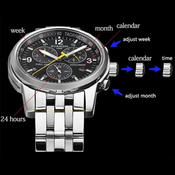 

The mens' watches clock male watch man automatic watch men mechanical watch GUANQIN Sport Resistant swimming diver waterproof