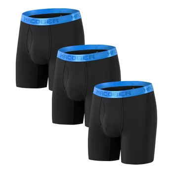

Men's Underwear Boxer Brand Shorts Breathable Solid Color Man Fashion 3 PCS