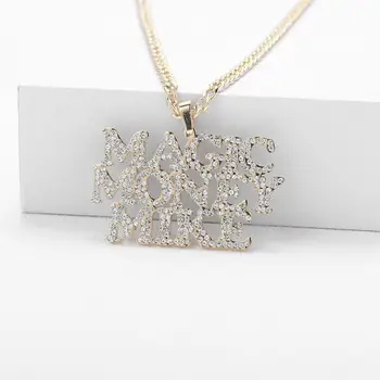 

Custom Personality Name Men Women Hip Hop Iced Out Necklaces Charms Pendants With Gold Silver Cuban Link Chain Men Jewelry Gift