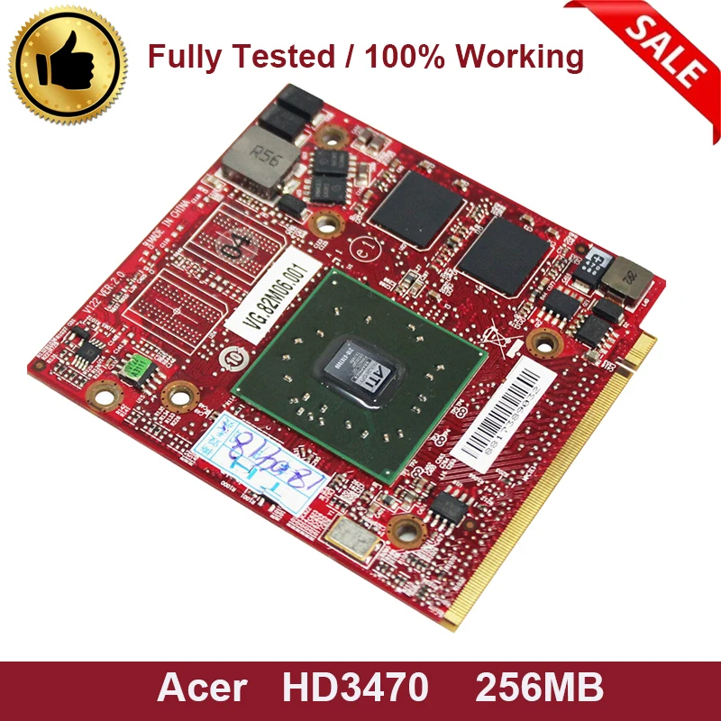 Для acer Aspire 4920G 5530G 5720G 6530G 5630G 5920G ATI Mobile Radeon HD3470 HD 3470 видеокарта тест