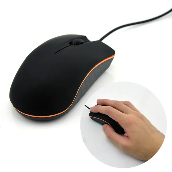 Новинка для ПК ноутбука дизайн 1000 dpi USB Проводная оптическая игровая мышь - Цвет: Black