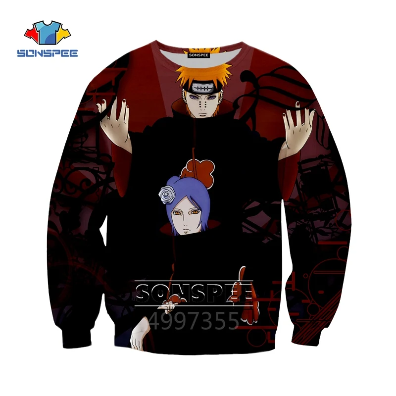 SONSPEE аниме Akatsuki Harajuku 3D с принтами для маленьких мальчиков и девочек свитеры для детей для девочек-подростков, детская одежда топы, пуловер с длинными рукавами, SW151 - Цвет: 7