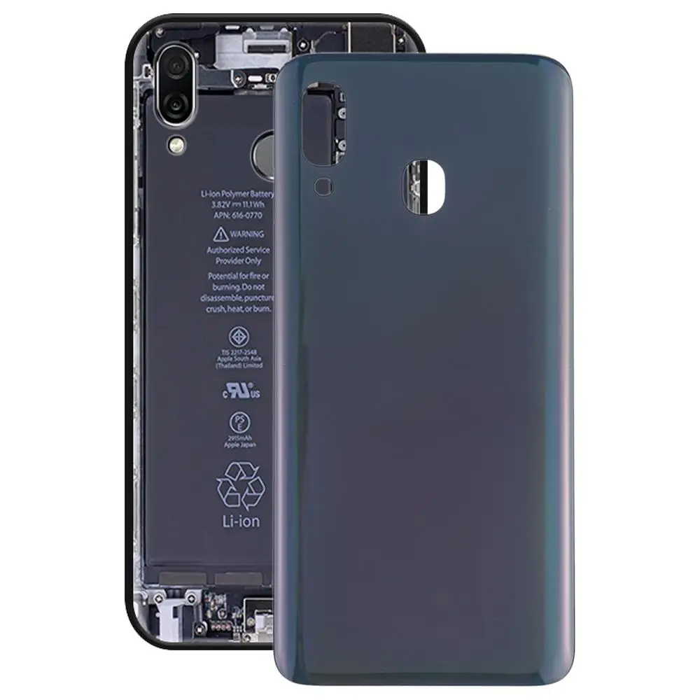 Black for A20 Задняя крышка аккумулятора телефона для samsung Galaxy A20e A20 SM-A205F/DS смартфон запасные части - Color: Black for A20