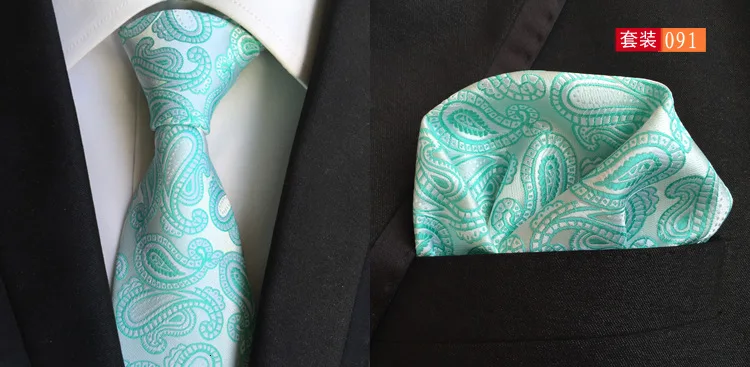 Classic Paisley Neck Tie Set Ties Pocket Square Suit Tie Business Gifts For Men Cravate Pour Homme Noeud Papillon Bow