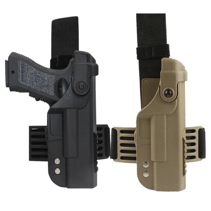 Тактическая Военная кобура для ног Glock 17 18 19 22 двойной замок быстросъемная до