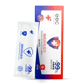 

30pcs individual Alcohol Wet Wipe Disposable Disinfection Prep Swap Pad Antiseptic Skin Cleaning Care Mobile Phone Clean Wipe