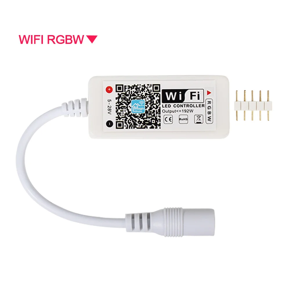 5 в 12 В 24 В Светодиодная лента Bluetooth/wifi RGB/RGBW/контроллер rgbww Android IOS APP Amazon Alexa Google Magic Home IR управление - Испускаемый цвет: WIFI RGBW