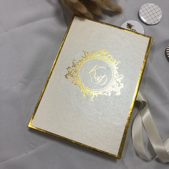 Wedding Cards  Cards Invitations - Luxury Handmade Diy Wedding Cards Gold  Box - Aliexpress