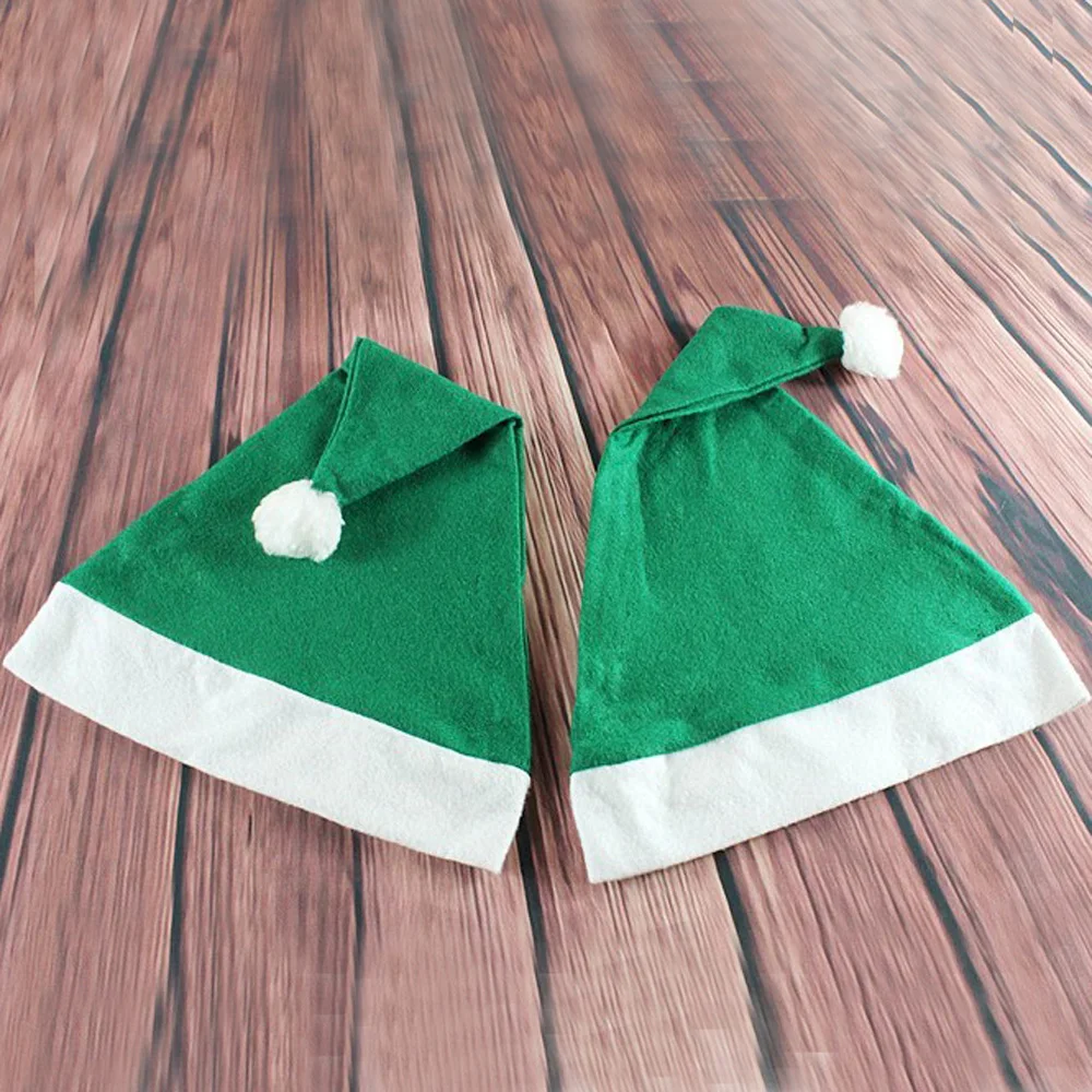 5pcs green color Christmas hat&Santa hat&Santa Cap