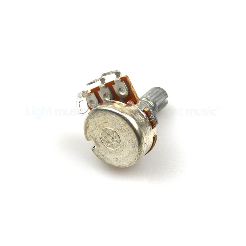 Guitar Potentiometer 2pcs A500K B500K A250K B250K Potentiometer Splined Small Pot Electric Guitar Bass Effect Amp Tone Volume 15mm 18mm Shaft Parts