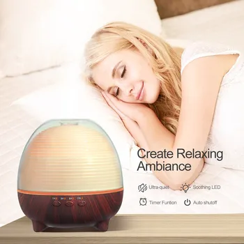 

humidifier Creative Air Mute Remote Control Essential Oil Diffuser Aroma Humidifier Household wood grain aromatherapy humidifier