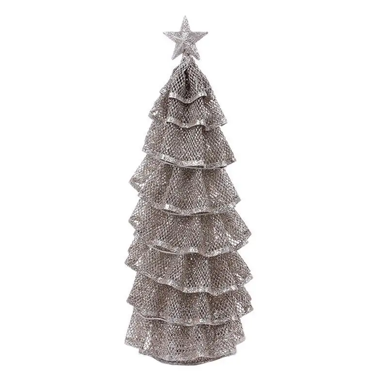 1Pc Tower Skirt Shaped Luminous Decor Christmas Decoration Xmas Iron Art Decor