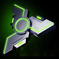 Spinner à main lumière lumineuse, nouveau roulement muet, boîte cadeau en alliage métallique, anti Stress, jouet Gyro silencieux pour enfants, noël, R188 