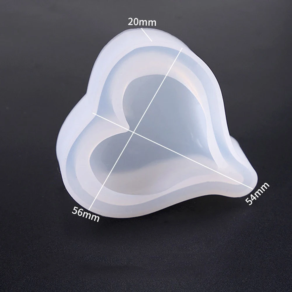 Прямая поставка прямоугольная силиконовая форма в форме сердца с бриллиантами DIY