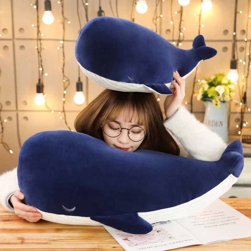 

1pc 25cm Cartoon Super Soft Plush Toy Sea Animal Big Blue Whale Soft Toy Stuffed Animal Fish Lovely Children's birthday g