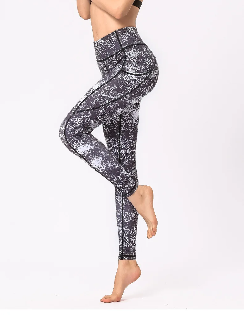 Женские спортивные колготки, утягивающие леггинсы для фитнеса с высокой талией, обтягивающие брюки для фитнеса, Femme TH1030