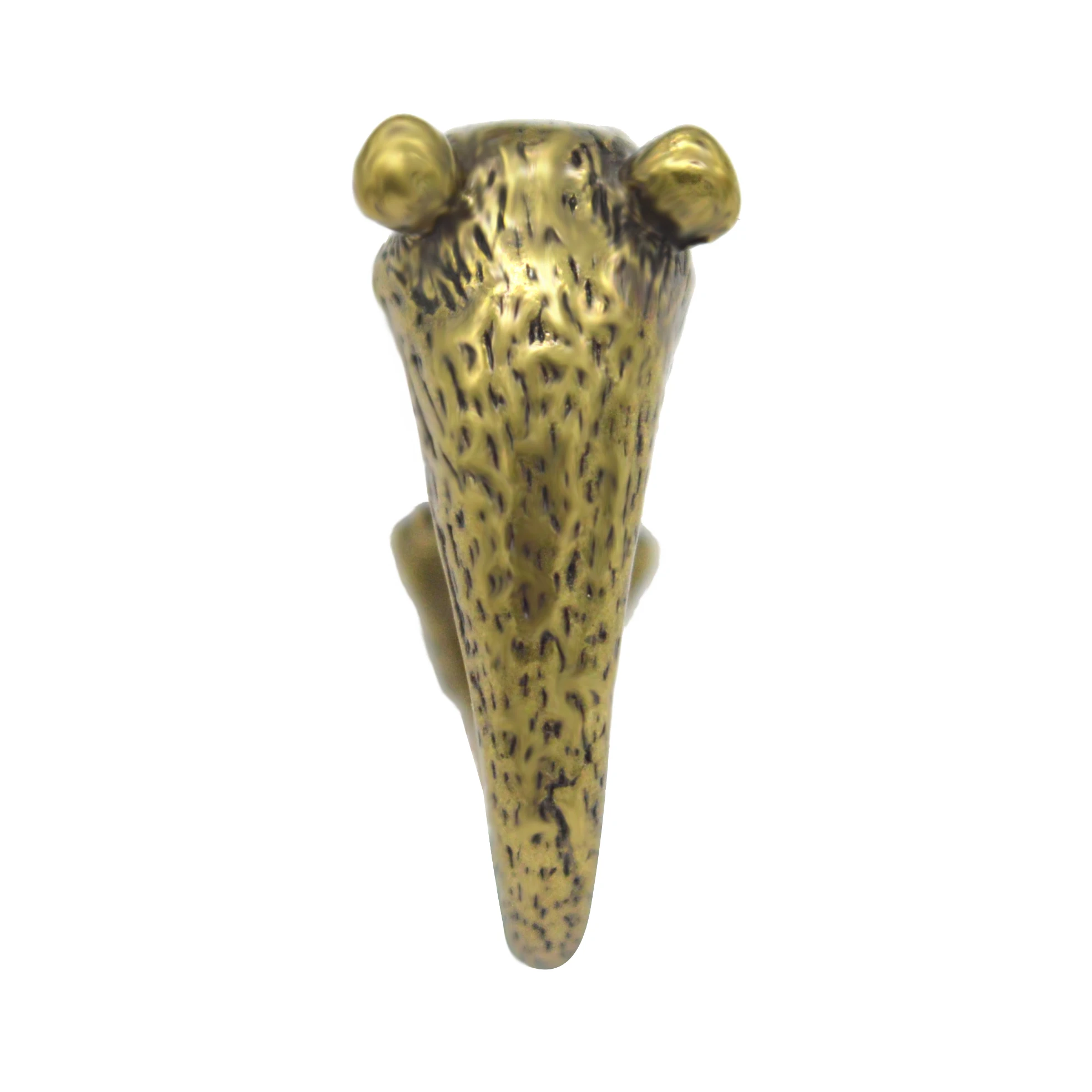 Женское кольцо Kinitial из античной бронзы в виде рыбы Листьев ветки животных