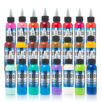 

High Quality Fusion Profession Tattoo Ink Set Tattoo Pigment 16 Colors Set 1 Oz. 30ml/Bottle Tattoo Color Paint Kit For Tattoo