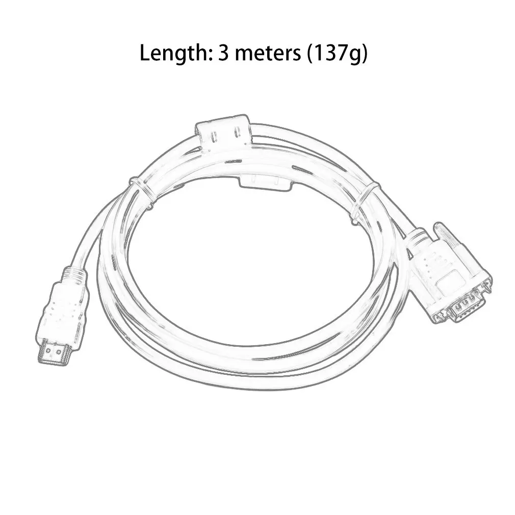 1,8/3 м HDMI к VGA Кабель 15Pin адаптер кабель со штыревыми соединителями на обоих концах для подключения видео 1024x768 p Высокое разрешение сверх быстрая скорость передачи данных