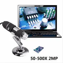 Эндоскопия с цифровым микроскопом 500X черный мониторинг компьютеры фотографии мобильные телефоны осмотр ручной эндоскоп портативный 8LED