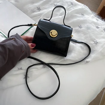 

Retro Women Alligator Pattern PU Leather Mini Shoulder Bags Lady Flap Crossbody Messenger Handbags