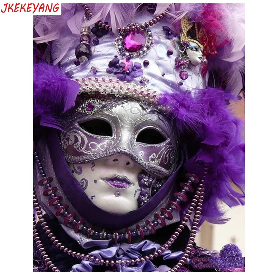 

5D DIY square/round Diamond painting Beautiful venetian mask Cross Stitch Diamond Embroidery Pattern Rhinestone J1830