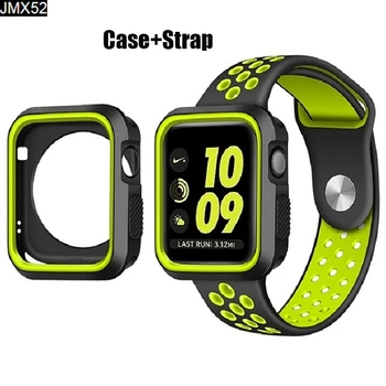 

Silicone Strap+case for Apple Watch 5 4 3 2 1 Case for Iwatch 38mm 40mm 42m 44mm Band For Apple Watch Accessories
