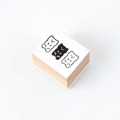 1 шт. DIY ремесла штампы животных деревянные резиновые Креативные соль Стиль Забавный штамп пуля журнал канцелярские принадлежности стандартные уплотнения - Цвет: xiaoxiongruantang