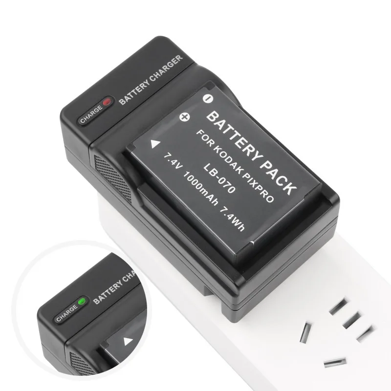 バッテリー充電器LB-070,カーケーブル付き,kodak pixpro az525 az651