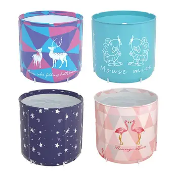 

Thickened Foldable Bath Barrel For Adults Use Bead Cotton+ Pvc Composite Bath Barrel Large Household Sauna Bath Bucket