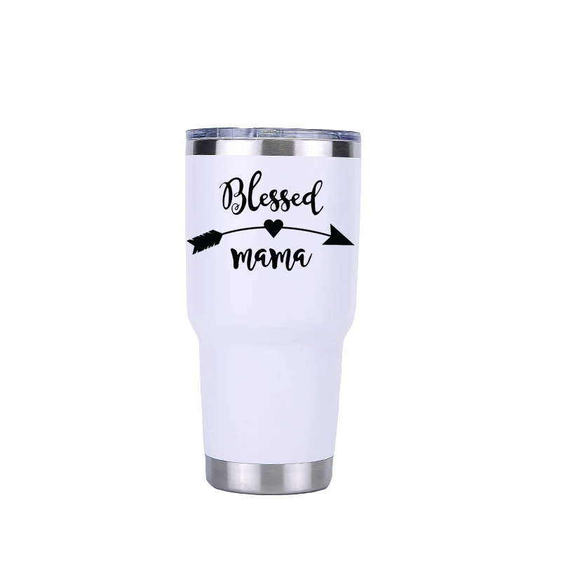 MaMa Tumbler дорожная Автомобильная пивная кружка бутылка для воды Изолированная вакуумная фляжка из нержавеющей стали Термос кофейные кружки подарок на день рождения