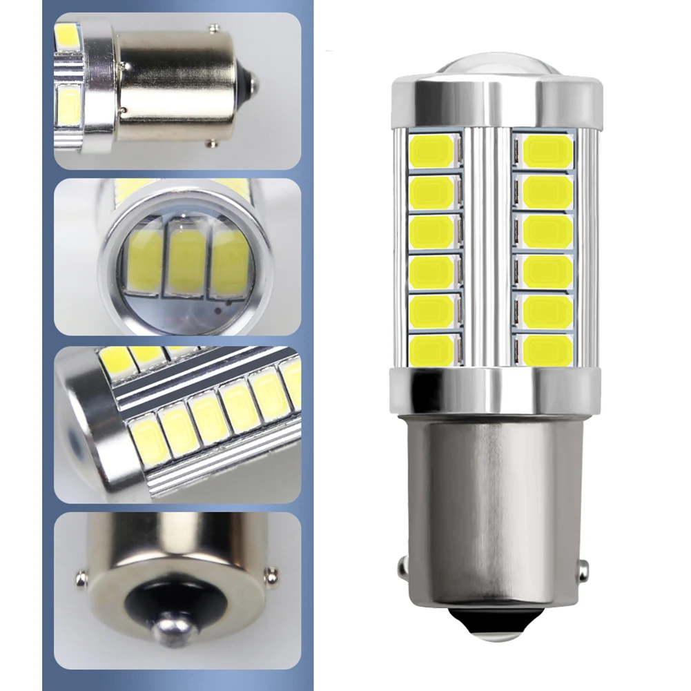2 шт. 1156 5730 33SMD Автомобильный светодиодный указатель поворота заднего хода колбы для лампы на замену для автомобильных кабельных систем V6