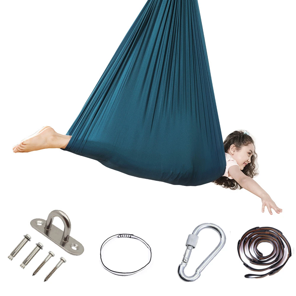 

280*150 cm Anti-gravity Aerial Yoga Hammock for Children, Indoor Hanging Chair, Yoga Flying Swing, 100% Nylon, Full Set Included