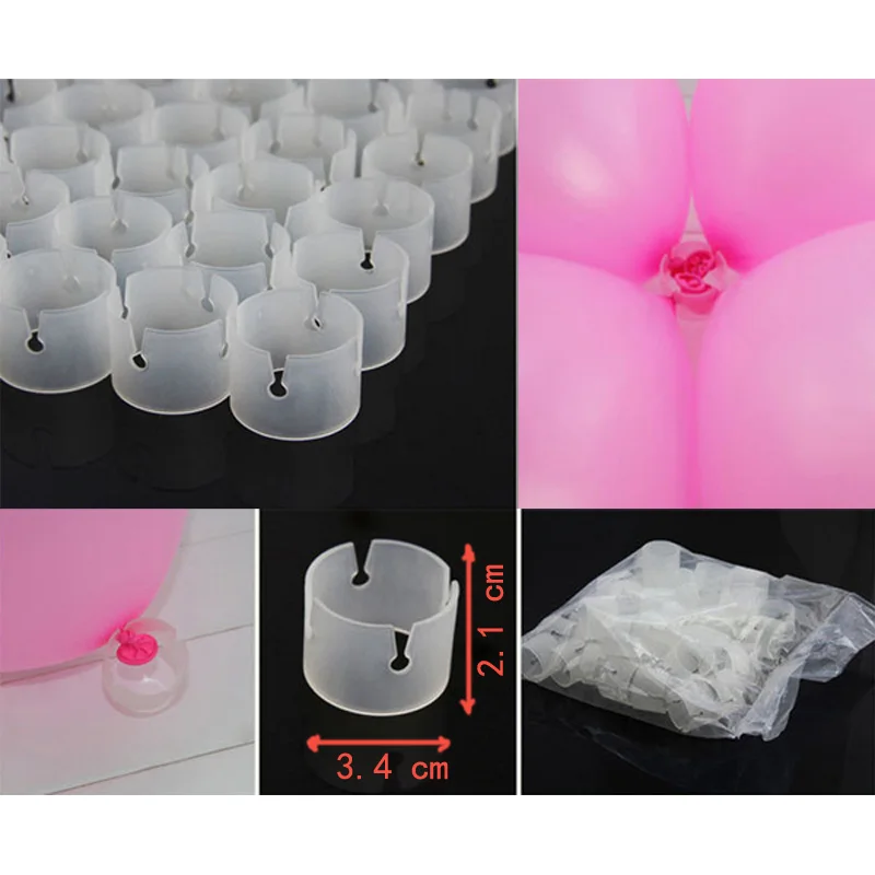 Free 50pcs/lot Plastic Balloon Clips For Making Balloon Column Wedding