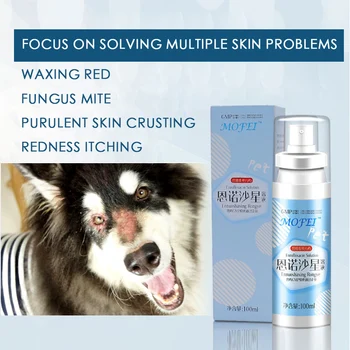 

Dog skin spray Ringworm cat spray for external use pet de-mite psoriasis pruritus ringworm spray 100ml