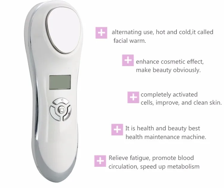 5 in 1 LED Hot Cold Hammer Facial Vibration Massager Wrinkle Acne Removal Facial Skin Care Device Face Lifting Tightening