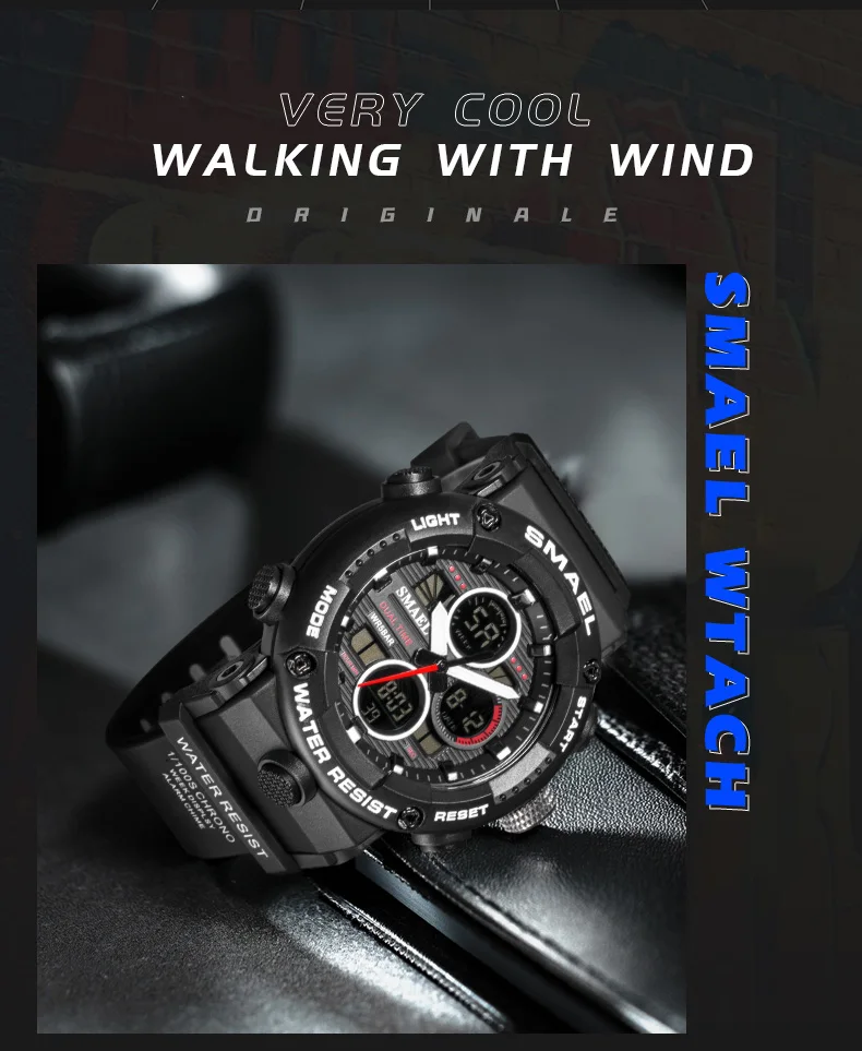 à prova dwaterproof água alarme 8038 relógio