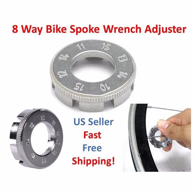 

8 Way Durable Bicycle Spoke Nipple Wrench Truing True Rim Wheel Spanner Tool