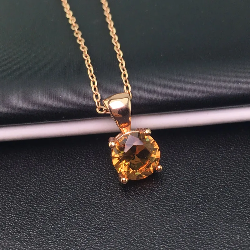 FFGems Zultanite Gemstone Pendant with Chain 925 Sterling Silver Necklace Diaspore Color Change For Women Wedding Gift with Box