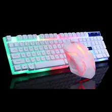 Механическая мышь набор клавиатуры красочная подсветка 470g мыши USB клавиатура DV5V