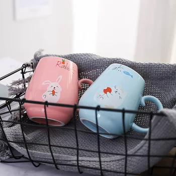 

Creative cartoon cute animal drinking cup student couple gift office coffee cup ceramic mug coffee mugs creative cups and mugs