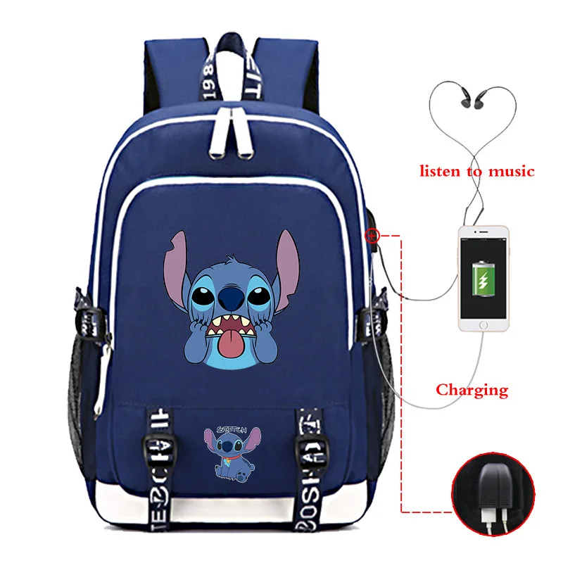 USB Charing Mochila стежка сумки школьный портфель с анимэ Путешествия стежка рюкзаки школьные рюкзаки для подростков девочек Sac Dos рюкзак для ноутбука - Цвет: 32