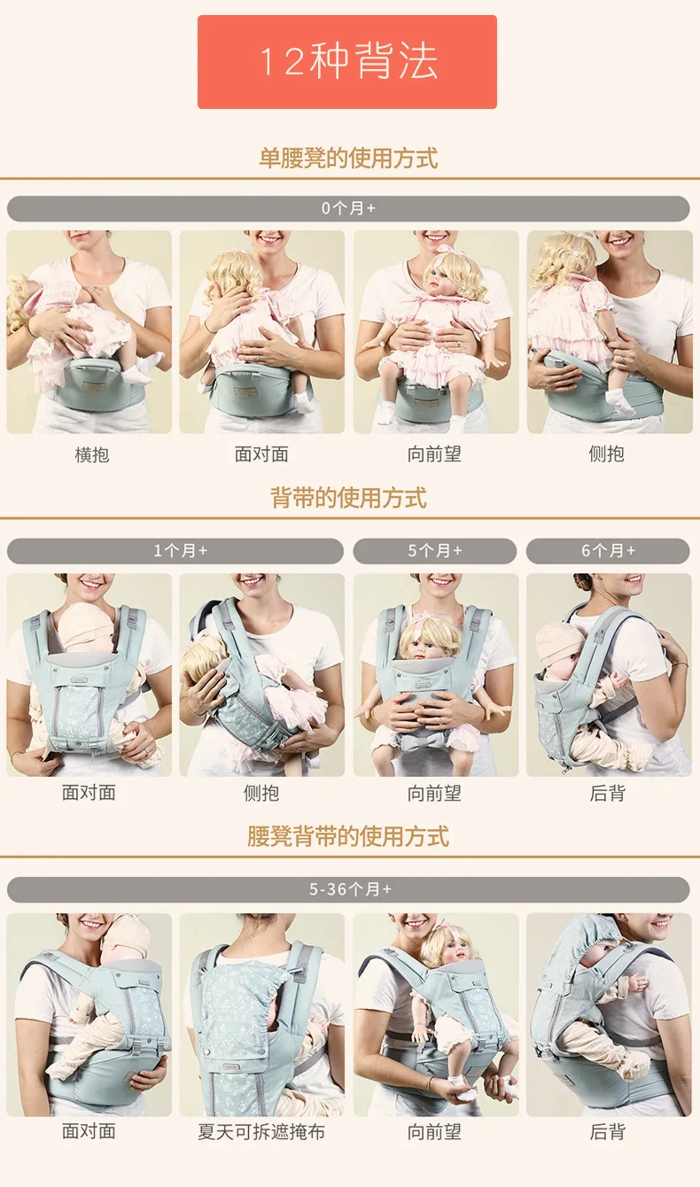 Ibelibaby плечами детский поясной стул Four Seasons подтяжки Детские нагрудник для мамы и ребенка