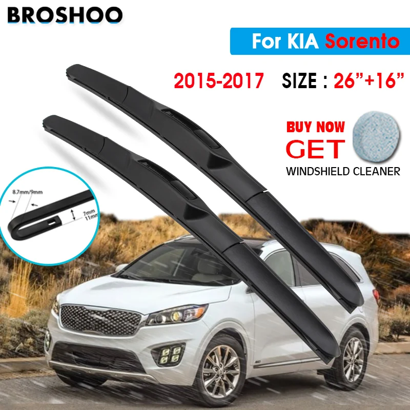 Car Wiper Blade For Kia Sorento 26"+16" 20152017 Auto Windscreen