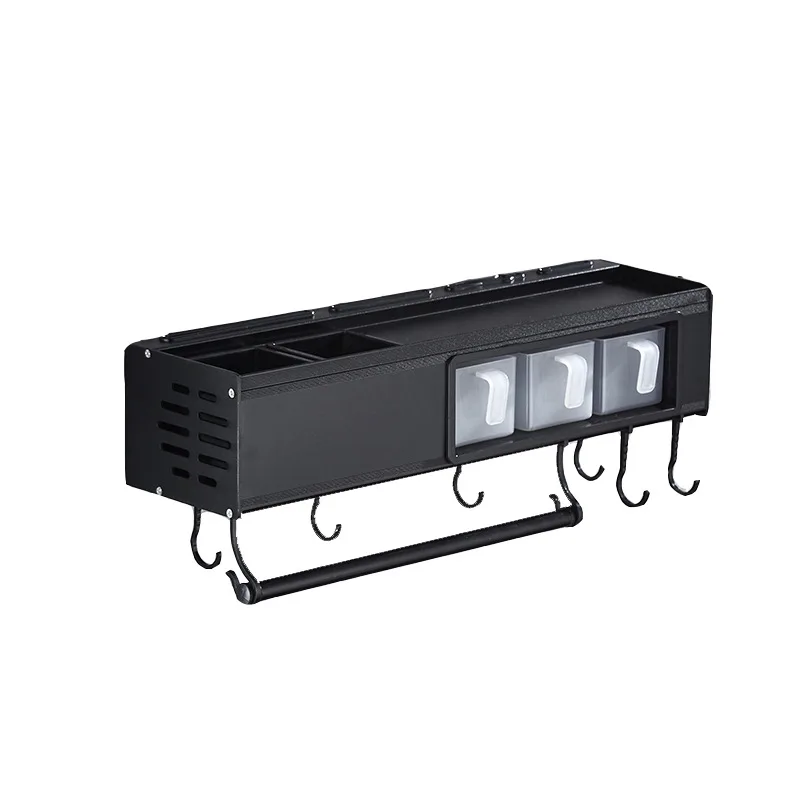 

Friction Rena Manufacturers Wholesale Storage Shelf Kitchen Storage Multi-functional Spice Rack Alumimum Wall Hanging Seasoning