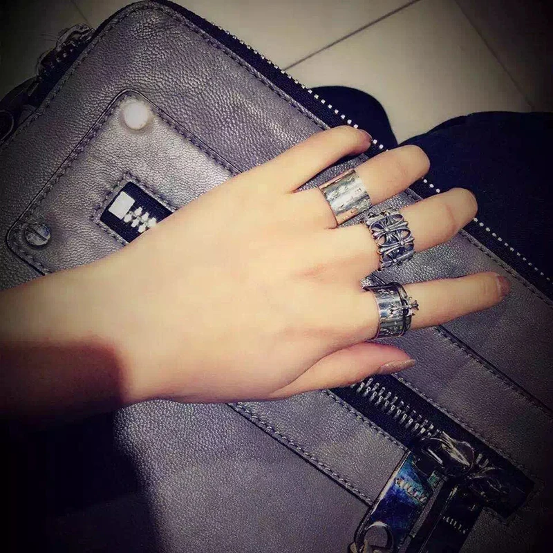 Local focal silver 925 надпись дизайн модное металлическое кольцо