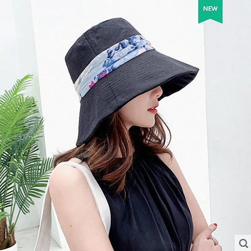 BADAMANA, летняя, складная, с широкими полями, Панама, женская, для улицы, солнцезащитная, хлопковая, для рыбалки, пляжа, отдыха, кепка, Женский умывальник, шапка