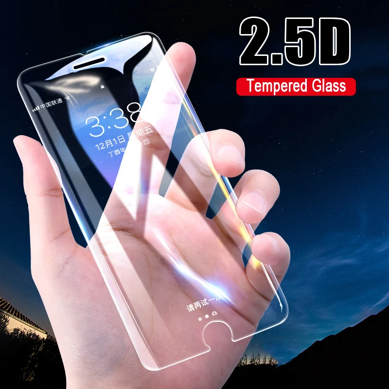 2.5D 9H Премиум Закаленное стекло пленка для iphone 6 6s 7 8 PLus X защитная экрана XR XS Max