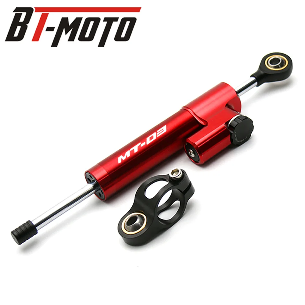 

CNC Aluminum MT03 LOGO Motorcycle Damper Steering Stabilize Safety Control For YAMAHA MT03 MT 03 MT-03 2005-2006 2015-2017